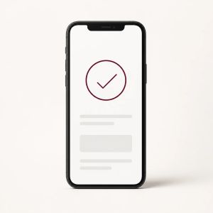 Подтверждение предварительной оценки на телефоне